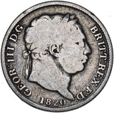 1820 Shilling - George III British Silver Coin