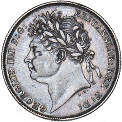 1821 Shilling - George IV British Silver Coin - Very Nice