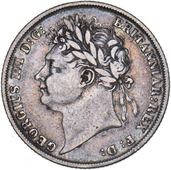 1824 Shilling - George IV British Silver Coin - Nice