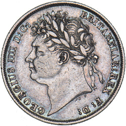 1824 Shilling - George IV British Silver Coin - Nice