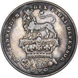 1825 Shilling (Bare Head) - George IV British Silver Coin - Nice