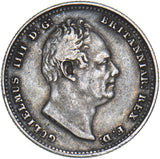 1834 Shilling - William IV British Silver Coin - Nice