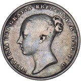 1839 Shilling (1st Bust) - Victoria British Silver Coin