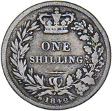 1842 Shilling - Victoria British Silver Coin