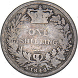 1848 Shilling - Victoria British Silver Coin