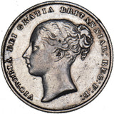 1855 Shilling - Victoria British Silver Coin - Nice
