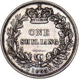 1855 Shilling - Victoria British Silver Coin - Nice