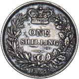 1857 Shilling - Victoria British Silver Coin - Nice