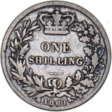 1861 Shilling - Victoria British Silver Coin