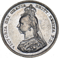 1887 Shilling - Victoria British Silver Coin - Very Nice
