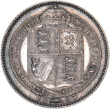 1887 Shilling - Victoria British Silver Coin - Very Nice