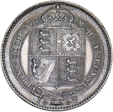 1887 Shilling - Victoria British Silver Coin - Very Nice