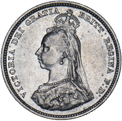 1887 Shilling - Victoria British Silver Coin - Nice