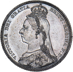 1889 Shilling - Victoria British Silver Coin - Very Nice