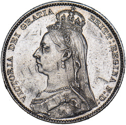1890 Shilling - Victoria British Silver Coin - Nice