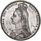 1890 Shilling - Victoria British Silver Coin - Nice