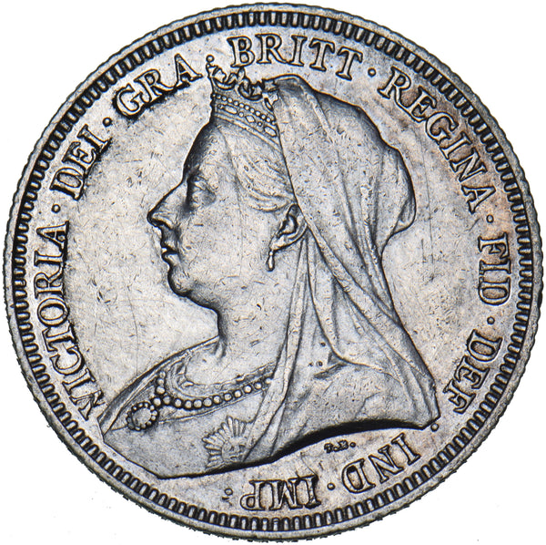 1893 Shilling - Victoria British Silver Coin - Nice