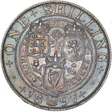 1897 Shilling - Victoria British Silver Coin - Nice