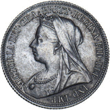 1899 Shilling - Victoria British Silver Coin - Very Nice