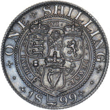 1899 Shilling - Victoria British Silver Coin - Very Nice