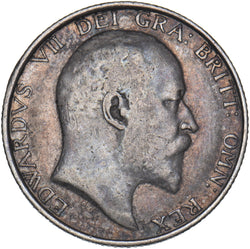 1902 Shilling - Edward VII British Silver Coin - Nice