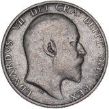 1909 Shilling - Edward VII British Silver Coin