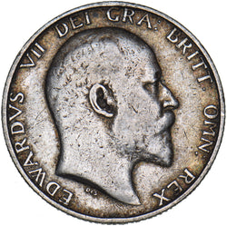 1910 Shilling - Edward VII British Silver Coin