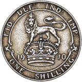 1910 Shilling - Edward VII British Silver Coin
