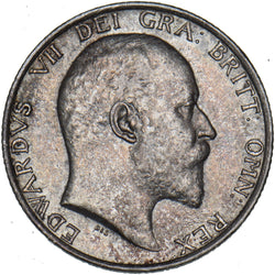 1910 Shilling - Edward VII British Silver Coin - Nice
