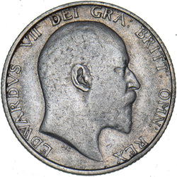 1910 Shilling - Edward VII British Silver Coin - Nice