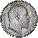 1910 Shilling - Edward VII British Silver Coin - Nice