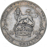 1910 Shilling - Edward VII British Silver Coin - Nice
