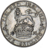 1916 Shilling - George V British Silver Coin - Very Nice