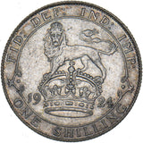 1924 Shilling - George V British Silver Coin - Nice