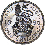 1950 Proof English Shilling - George VI British  Coin - Very Nice