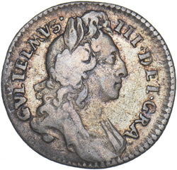 1696 Sixpence - William III British Silver Coin - Nice