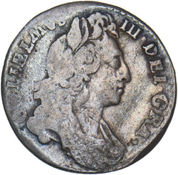 1697 Sixpence - William III British Silver Coin