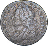 1745 LIMA Sixpence - George II British Silver Coin - Nice