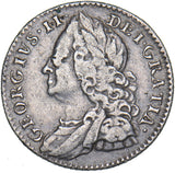1757 Sixpence - George II British Silver Coin - Nice