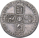 1757 Sixpence - George II British Silver Coin - Nice