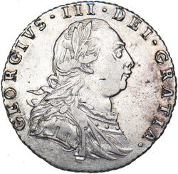 1787 Sixpence - George III British Silver Coin - Nice