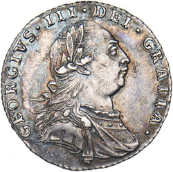 1787 Sixpence - George III British Silver Coin - Very Nice