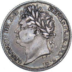 1824 Sixpence - George IV British Silver Coin - Nice