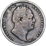 1834 Sixpence - William IV British Silver Coin