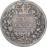 1834 Sixpence - William IV British Silver Coin
