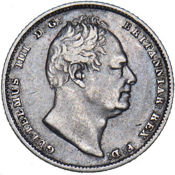 1834 Sixpence - William IV British Silver Coin - Nice