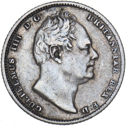 1837 Sixpence - William IV British Silver Coin - Nice