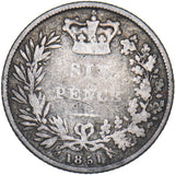 1851 Sixpence - Victoria British Silver Coin