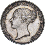 1865 Sixpence (Die no. 18) - Victoria British Silver Coin - Very Nice