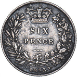 1873 Sixpence (Die no. 38) - Victoria British Silver Coin